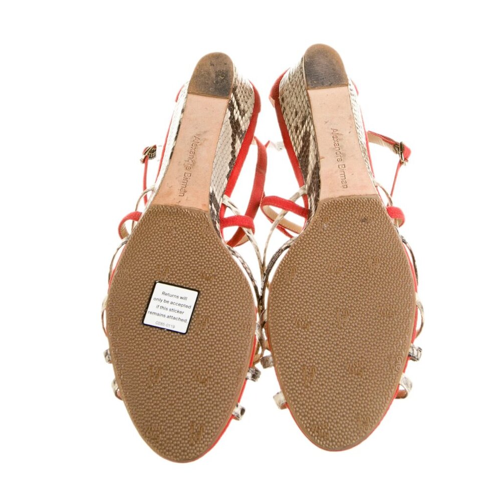 Alexandre Birman Natural Python, Leather And Red … - image 5